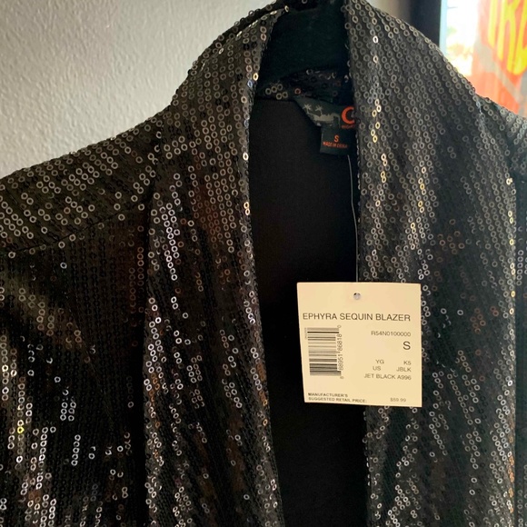 BLACK SEQUIN BLAZER - Picture 5 of 7